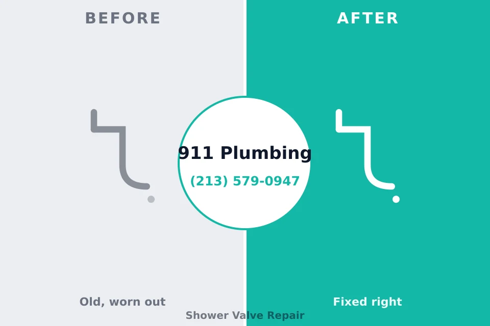 Before and after: plumbing repair Watchung, NJ